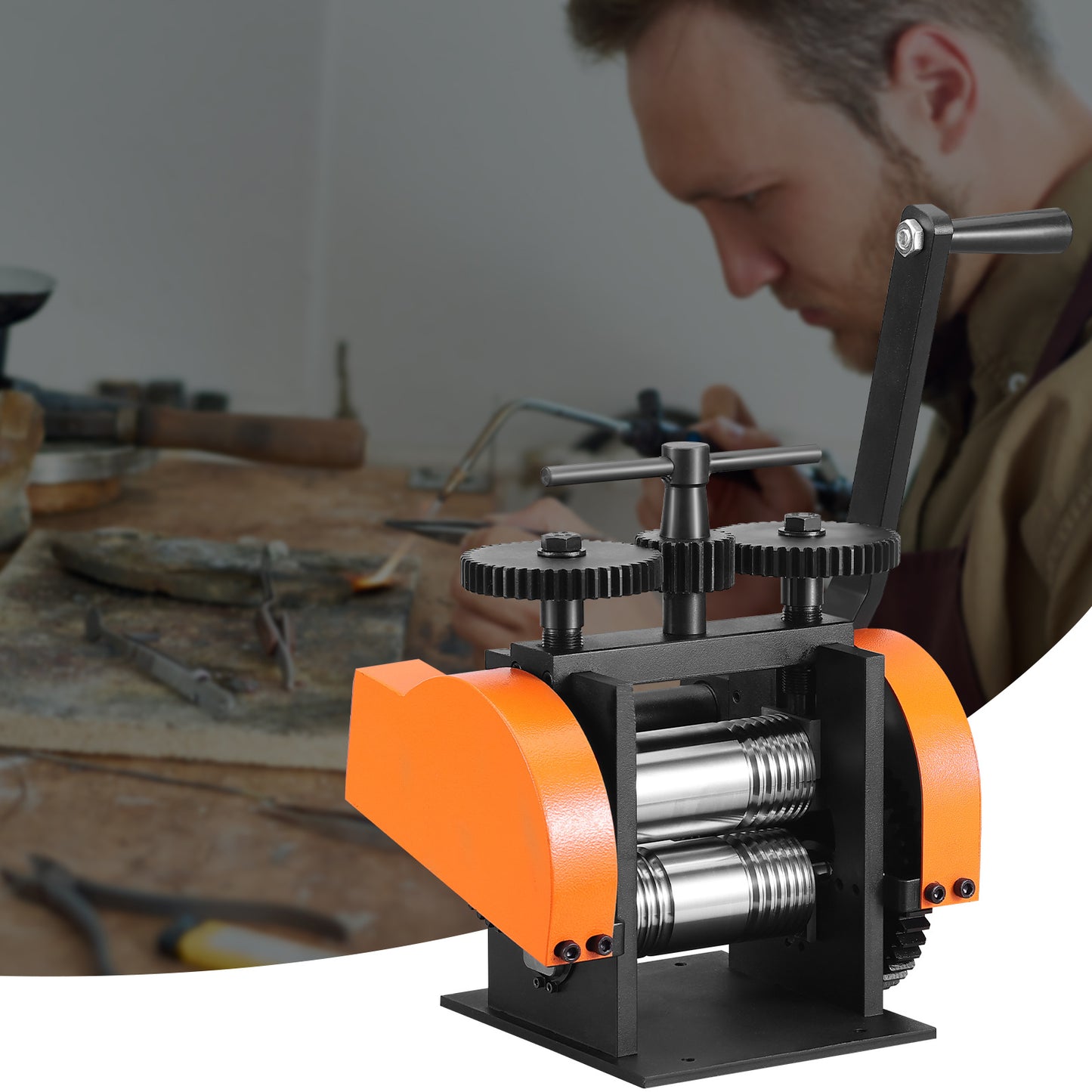 Rolmolen – Rolmachine – Metaalpers – Sieradenpers – Metalen Vormer – 3-in-1 Multifunctioneel – Instelbare Persdikte 0-6 mm