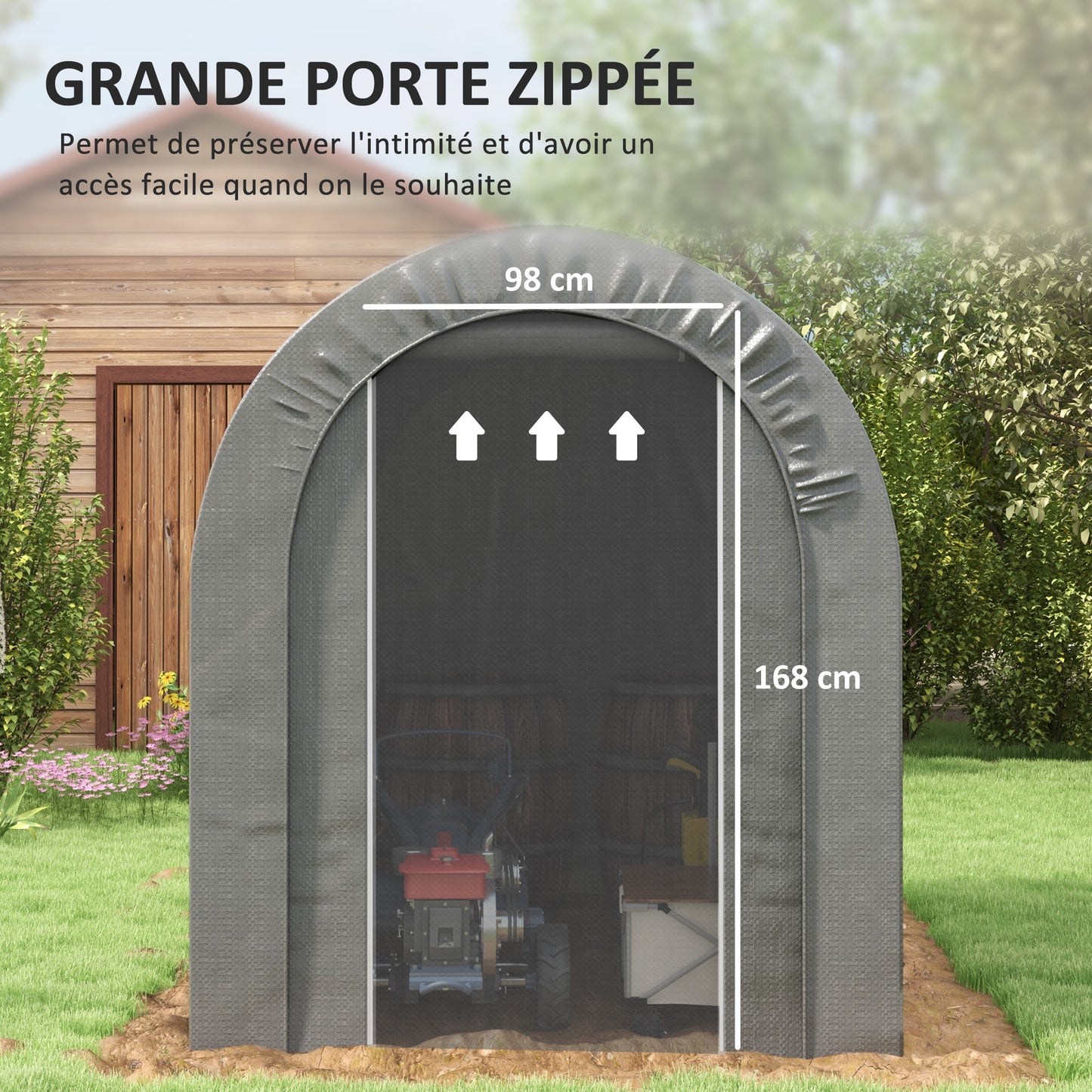 Tuinhuisje – Tuinschuur – Berging – Opbergtent – Fietsgarage – Met PE-Gecoat Metalen Frame – Waterbestendig & Ruim 239x159x190 cm