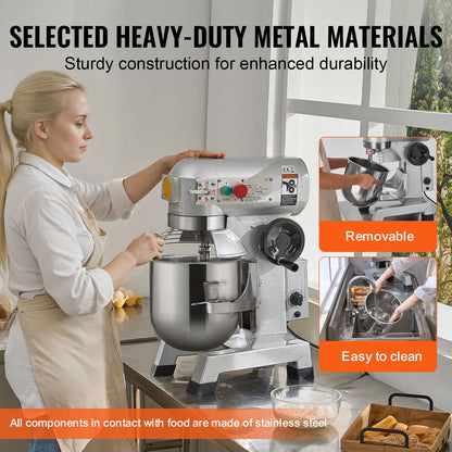 Professionele Keukenmixer – Krachtige Mixer – Keukenrobot - Deegkneder – Slagroomklopper – Mengmachine – 1100W Motor – 18,7L Mengkom