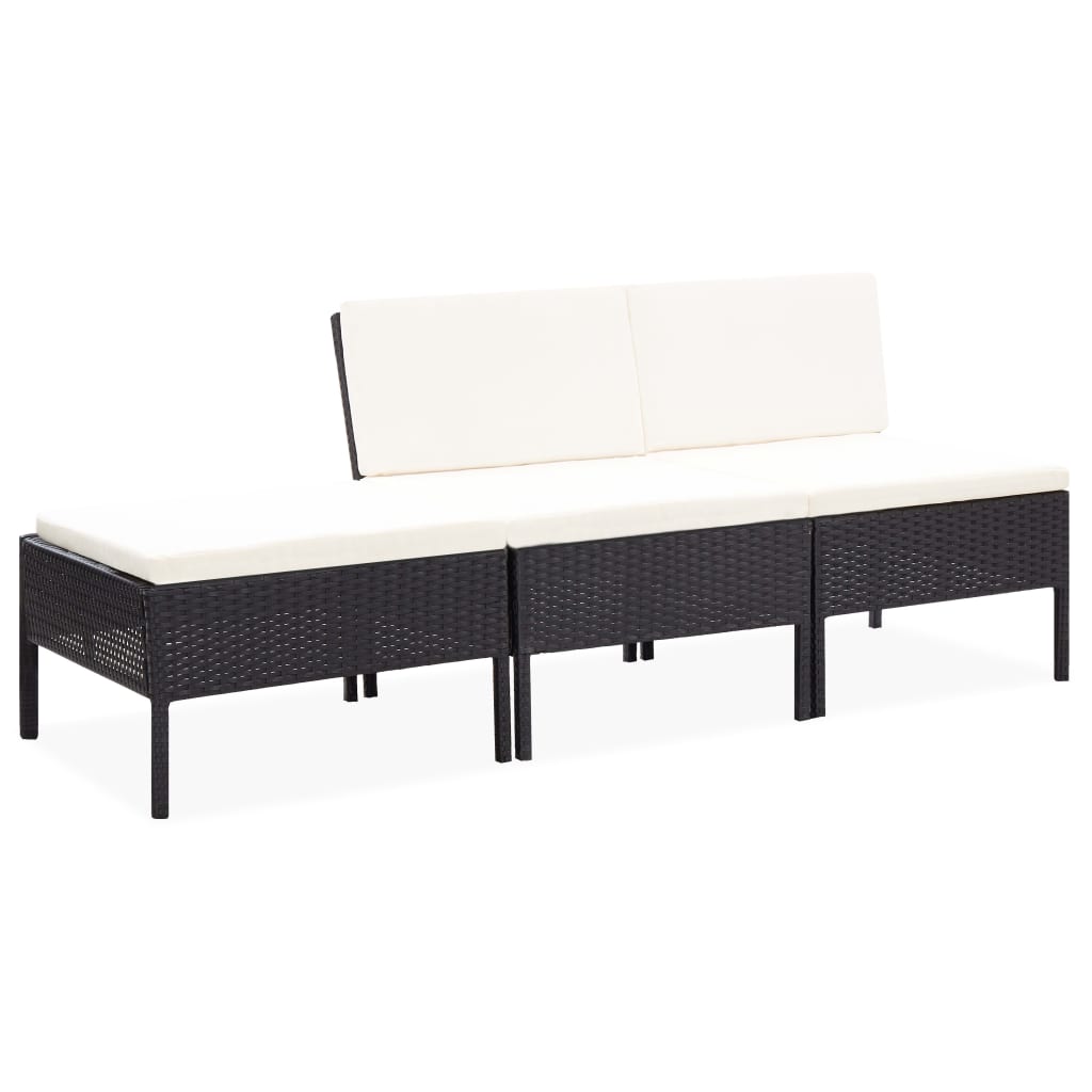 Loungebank – Loungeset – Tuinbank – Outdoor Sofa – 3-Delige Set – Poly Rattan – Weerbestendig Frame – Comfortabele Kussens