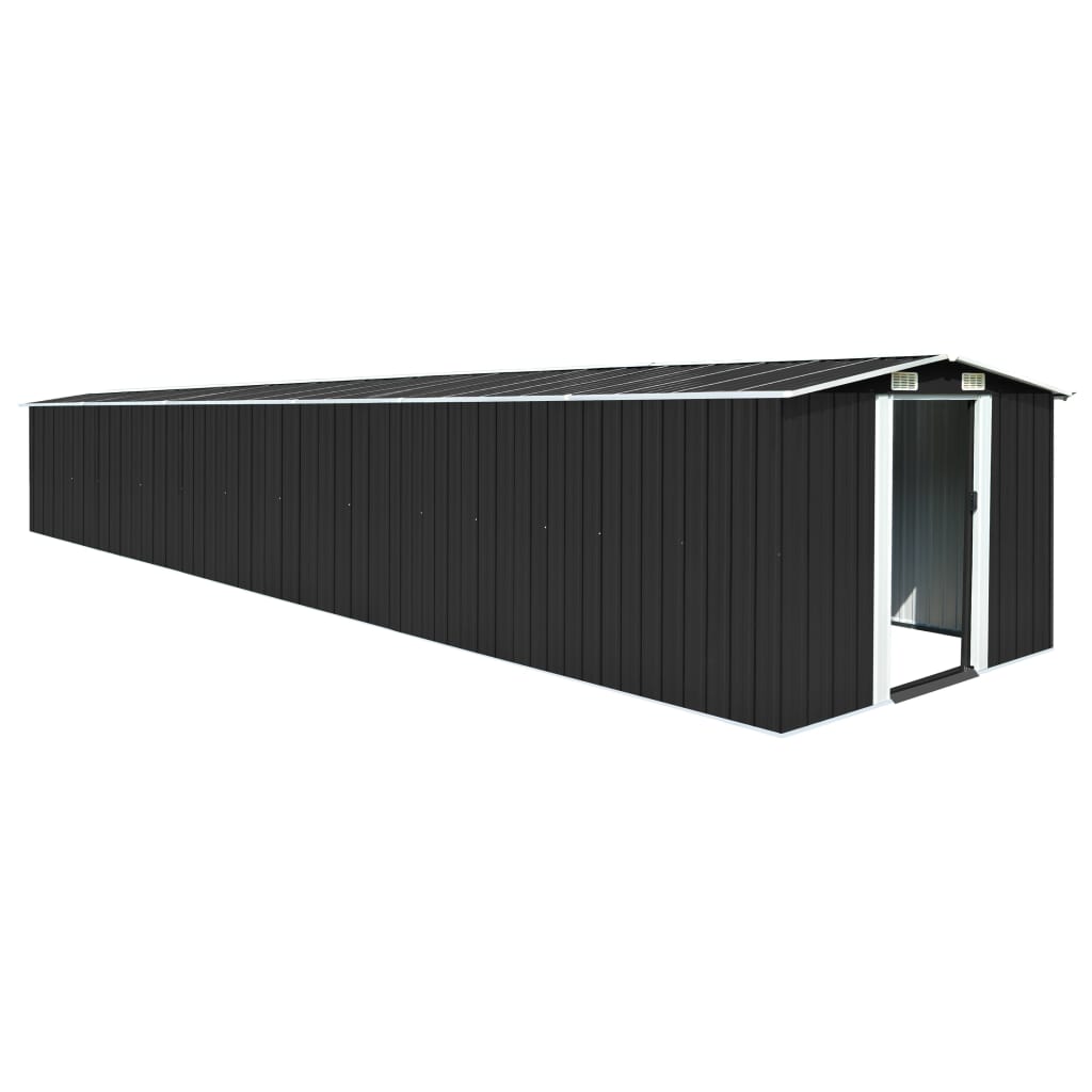 Tuinkast – Tuinberging – Tuinschuur – Berging – Opslagkast – Gegalvaniseerd Staal – Dubbele Schuifdeuren – Ventilatieopeningen – Antraciet