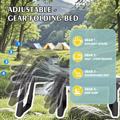 Campingbed – Reisbed – Veldbed – Opvouwbaar Bed – Slaapbed – Inklapbaar 4-Persoons – Aluminium Frame – Inclusief Matras – Draagt Tot 150 kg