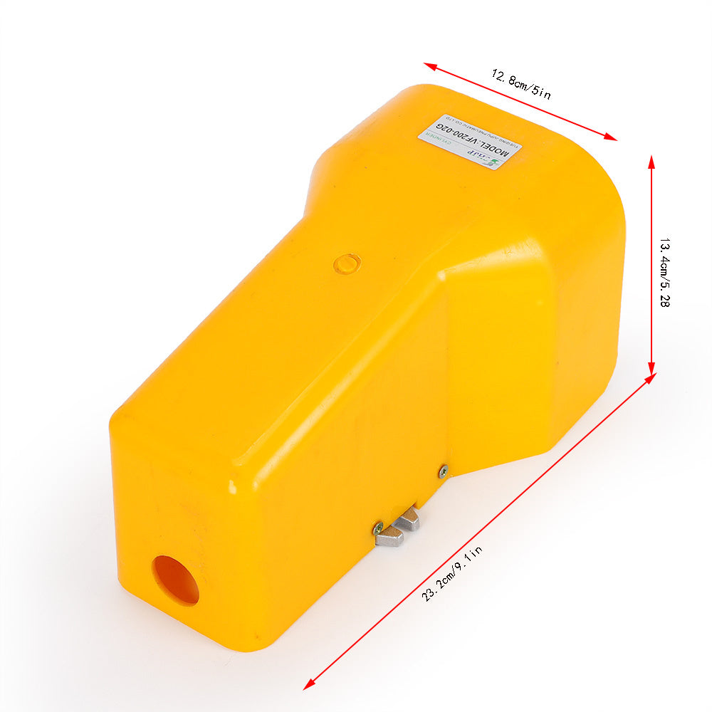 Pneumatisch Voetschakelaarventiel – Voetpedaalklep – Voetbediening – Snoerschakelaar – Voetschakelaar – Aluminiumlegering – 5 Wegen 2 Posities – 1/4" NPTF Aansluiting – Geel