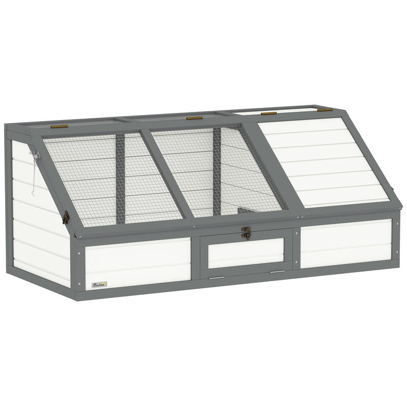 Outdoor/Indoor Small Animal Habitat Cage with Removable Base - Easy-Access Door & Spacious Design, Durable Turtle House & Nesting Box for Rabbits, Guinea Pigs, Hamsters, Lizards - Ventilated Mesh Top & Solid Floor, Low-Mainte