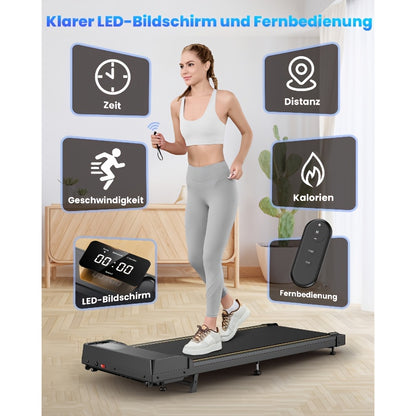 Loopband – Wandelband – Treadmill – Walking Pad – Elektrische Loopband – Inklapbaar – 2,5 PK Motor – 15° Hellingfunctie