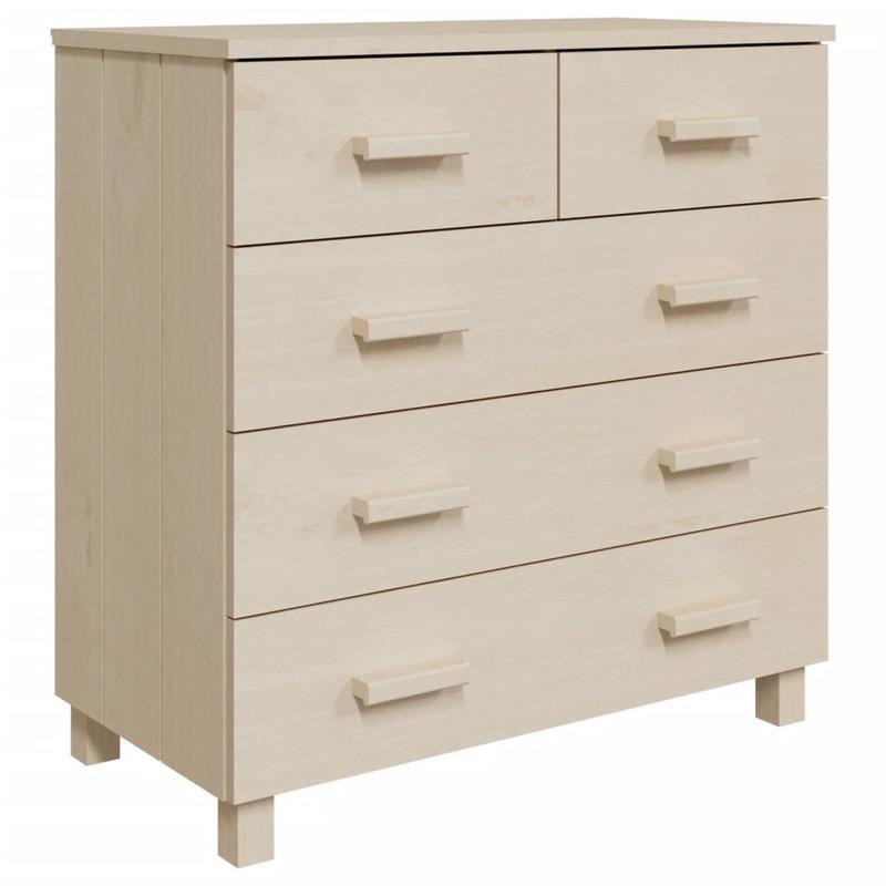 Sideboard HAMAR 79x40x80cm solid pine wood honey brown