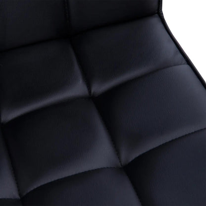 Bureaustoel – Ergonomische Stoel – Kantoorstoel – Office Chair – Werkstoel – Verstelbare Hoogte – Zwart PVC Bekleding – Comfortabele Armleuningen