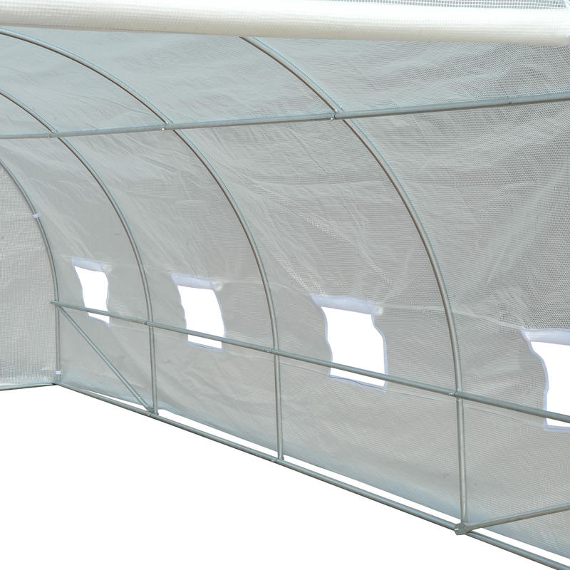 Kippenren – Buitenren – Pluimvee Verblijf – Konijnenhok – Eendenren – Stevig Metalen Frame – Overdekt Dak – Ruim 3x2x2m – Vergrendelbare Deuren