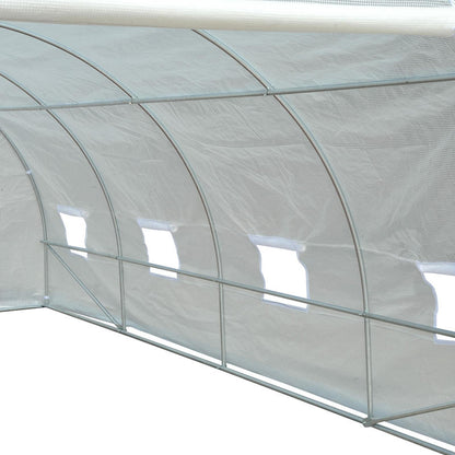Kippenren – Buitenren – Pluimvee Verblijf – Konijnenhok – Eendenren – Stevig Metalen Frame – Overdekt Dak – Ruim 3x2x2m – Vergrendelbare Deuren