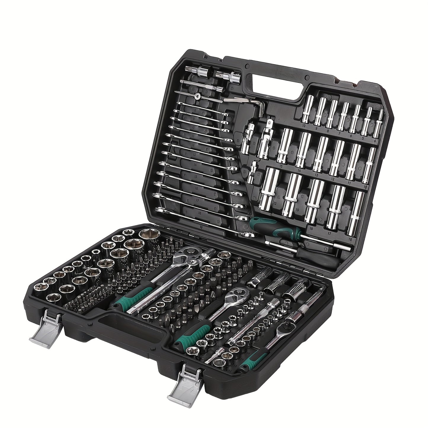 216pcs Heavy-Duty Mechanic Tool Set with Sockets, Wrenches & -Resistant Case - Professional Automotive Repair Kit, Metric/Imperial-Compatible (No Power Tools) - All-in-One Tool Combination Set for DIY, Home, & Workshop, Tool