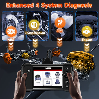 OBD2 Scanner – Autodiagnose Tool – Foutcode Lezer – Diagnosetool Auto – Bluetooth Interface – 7 Inch Touchscreen – 24 Onderhoudsfuncties