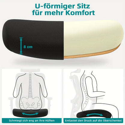 Ergonomische Bureaustoel – Bureaustoel Kantoorstoel Werkstoel Draaistoel – Variant A – Verstelbare Rugleuning 90-135° – 3D Lendensteun Met Memory Foam Zitting