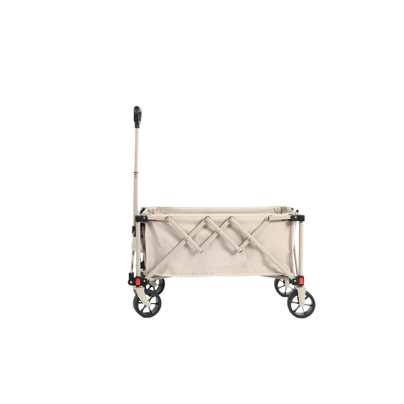 Vouwkar – Bolderwagen – Opvouwbare Kar – Transportwagen – Trolley – Stevig Stalen Frame – All Terrain Wielen – Beige Varianten