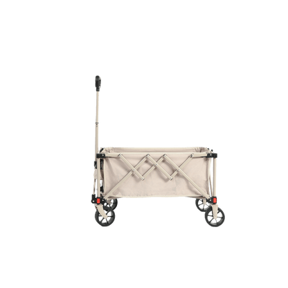 Vouwkar – Bolderwagen – Opvouwbare Kar – Transportwagen – Trolley – Stevig Stalen Frame – All Terrain Wielen – Beige Varianten