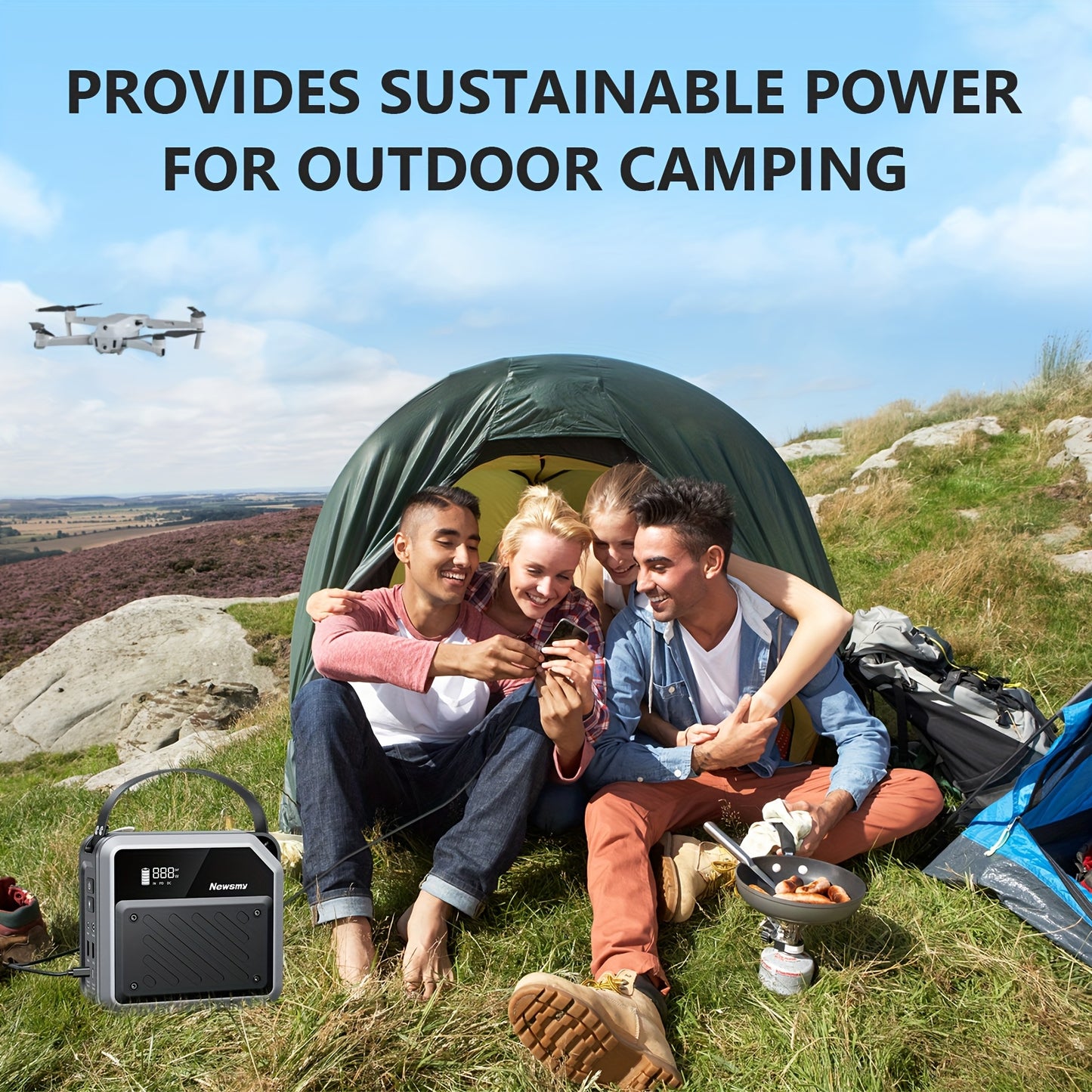 Powerstation – Draagbare Generator – Noodstroomvoorziening – Zonne-energiecentrale – Mobiele Accu – 270Wh Capaciteit – 200W PD Snelladen