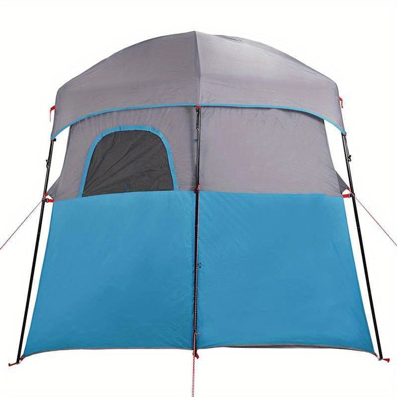 Campingtent – Kampeertent – Tent – Tweepersoonstent – Douchetent – Blauw – Lichtgewicht Oxford Stof – Inclusief Zonnescherm