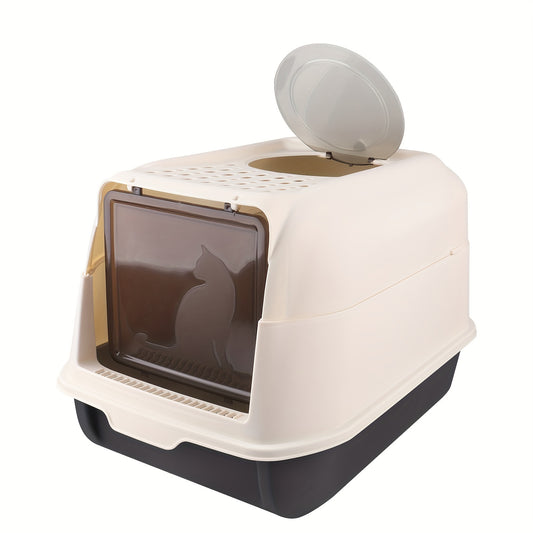 Kattenbak – Kattenbakje – Katten Toilet – Huisdier Toilet – Open Gesloten Design – 36x51x34 cm – Duurzaam PP Materiaal – Vermindert Strooisel Met 40%
