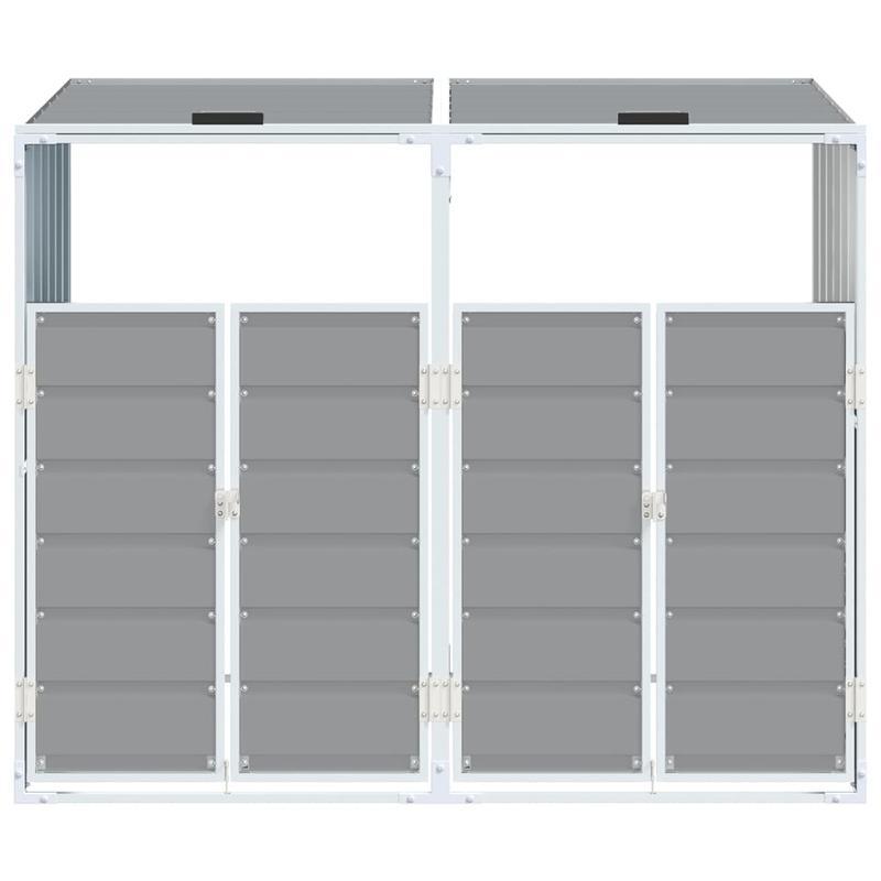 Afvalbak Buiten – Vuilnisbak – Afvalcontainer – Prullenbak – Stalen Bak – Grijs – 2 Ton Capaciteit – Weerbestendig En Roestvrij