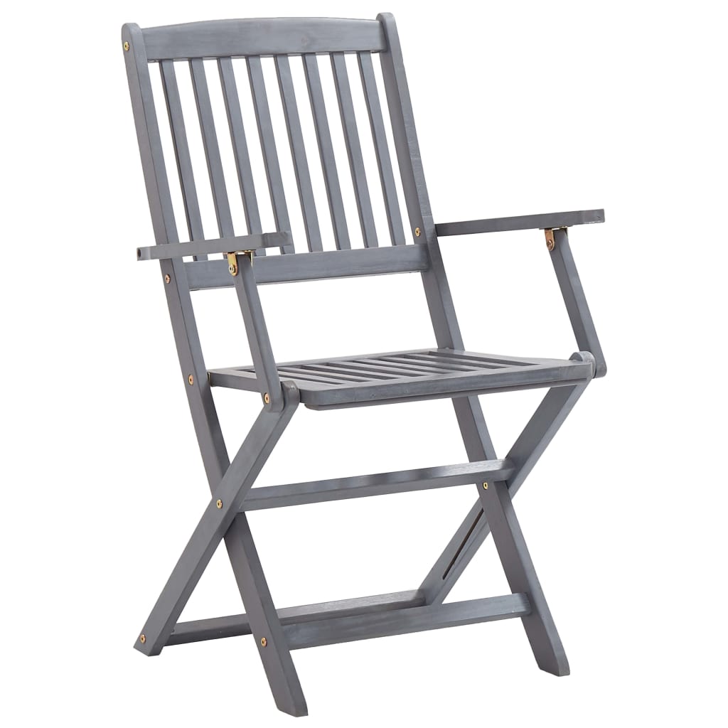Vidaxl 5/7X Solid Acacia Wooden Garden Set Grey Terrace Set With/Without Armrest