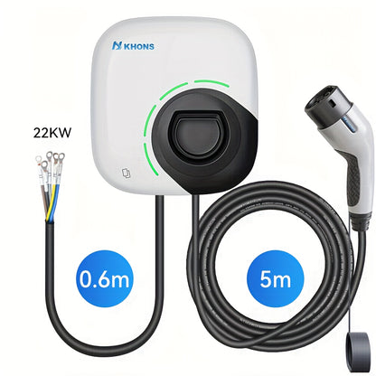 Laadpaal – Wallbox – Oplaadstation – EV Charger – Elektrische Auto Lader – 11 kW 16A 3 Fase – App Bedieningsfunctie – IP65 Waterdicht