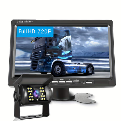 Achteruitrijcamera – Parkeercamera – Backup Camera – Draadloze Camera – Auto Camera – 7 Inch TFT LCD Scherm – 12-24V Met Infrarood Nachtzicht