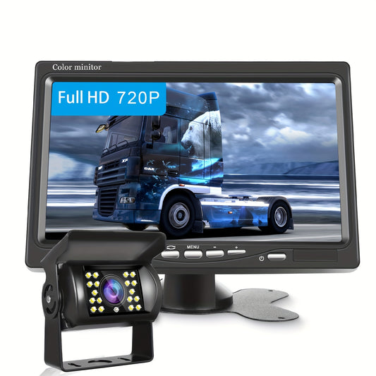Achteruitrijcamera – Parkeercamera – Backup Camera – Draadloze Camera – Auto Camera – 7 Inch TFT LCD Scherm – 12-24V Met Infrarood Nachtzicht