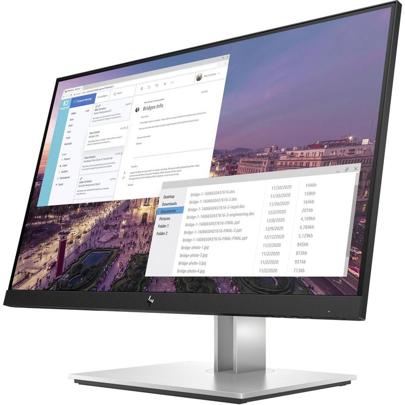 23 Inch Monitor – Computerscherm – Beeldscherm – LCD Scherm – PC Monitor – Full HD Resolutie – IPS Paneel – 5 ms Reactietijd – Zwart Design