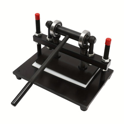 Leren Snijmachine – Handmatige Stansmachine – Embossing Machine – Press Cutter – Faux Leather Cutter – Zwart – Verstelbare Druk – Stabiele Constructie