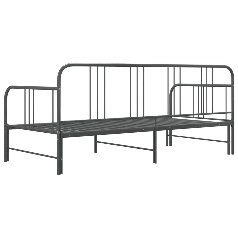 Uittrekbaar Sofa Bed Frame – Slaapbank Bedframe – Bedbank Frame – Sofa Bed Frame – Grijs Metalen Frame – Ruimtebesparend Ontwerp – Stevig Gepoedercoat Metaal