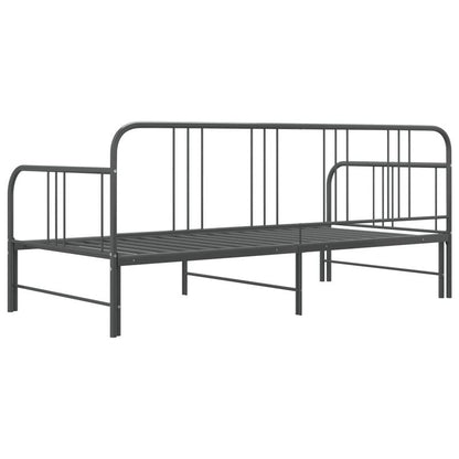 Uittrekbaar Sofa Bed Frame – Slaapbank Bedframe – Bedbank Frame – Sofa Bed Frame – Grijs Metalen Frame – Ruimtebesparend Ontwerp – Stevig Gepoedercoat Metaal