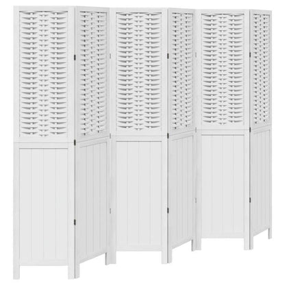 6-Panel Kamerscherm – Kamervuller – Ruimteverdeler – Vouwscherm – Scheidingswand – Wit Blanc – Lichtgewicht & Stevig – Eenvoudige Montage