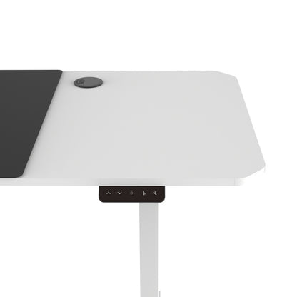 Verstelbaar Bureau – Zit Sta Bureau – Elektrisch Hoogtebureau – Werkplek Op Maat – Wit 160x75 cm – Traploos Verstelbaar 72-117 cm – Geheugenfunctie Met Kabelmanagement