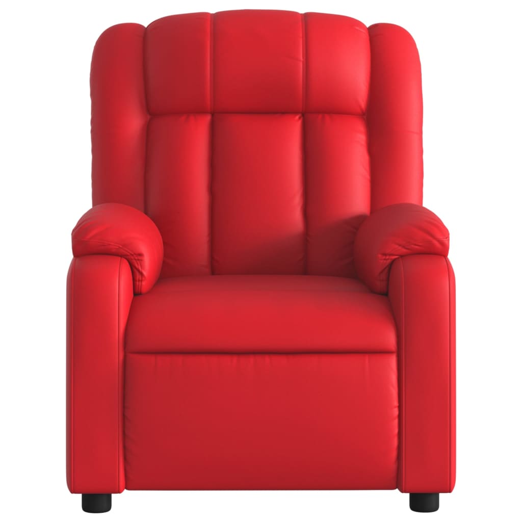 Elektrische Relaxstoel – Elektrische Relaxfauteuil – Elektrische TV-Stoel – Elektrische Ligstoel – Elektrische Massagestoel – Rood Kunstleer – Verstelbaar Tot 135°