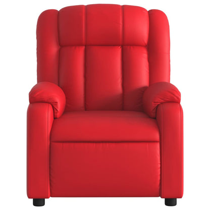 Elektrische Relaxstoel – Elektrische Relaxfauteuil – Elektrische TV-Stoel – Elektrische Ligstoel – Elektrische Massagestoel – Rood Kunstleer – Verstelbaar Tot 135°