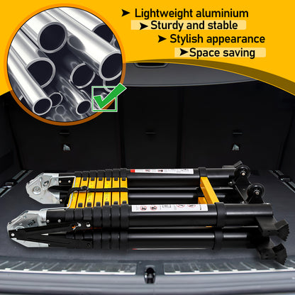 Telescopische Aluminium Ladder – Uitschuifladder – Opvouwbare Ladder – Doe-Het-Zelf Ladder – Werksteiger – Lichtgewicht Aluminium – Veilig Vergrendelingssysteem