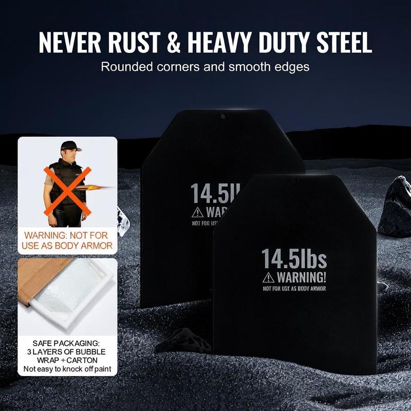 Weighted Vest with 2 High-Quality Steel Weight Plates, 6.58 kg Each | Ergonomically Designed for WOD, Strength Training, Running, and Fitness, Zipper Closure, Canvas Material
