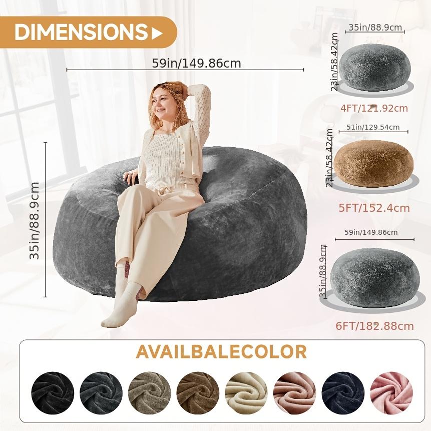 Zitzak – Bean Bag – Zitzakstoel – Loungestoel – Fauteuil – Roze – Katoen Vulling – Linnen Materiaal – Groot Formaat 150 cm