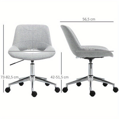 Heavy-Duty Adjustable Office Chair with 360° Swivel & Height Adjustment - Ergonomic Lumbar Support, 109.77 KG Weight Capacity, Heavy-Duty Metal Frame Computer Desk Chair, Gray Rolling Computer/Gaming Chair for & Office (No W