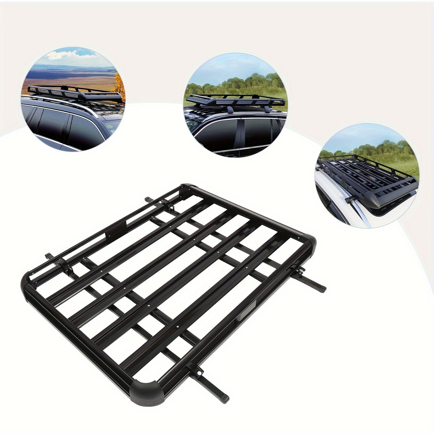 Dakkofferrek – Dakkofferdrager – Dakdrager – Bagagerek – Autodrager – Zwart – Aluminium & Staal – Verstelbaar 100-135 cm – Max. 150 kg