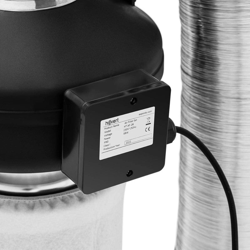 Ventilatieset – Buisventilator – Koolstoffilter – Ventilatiebuis – Luchtverversing – 125 mm Diameter – 10 Meter Aluminium – Krachtige 382 m³/h Ventilator