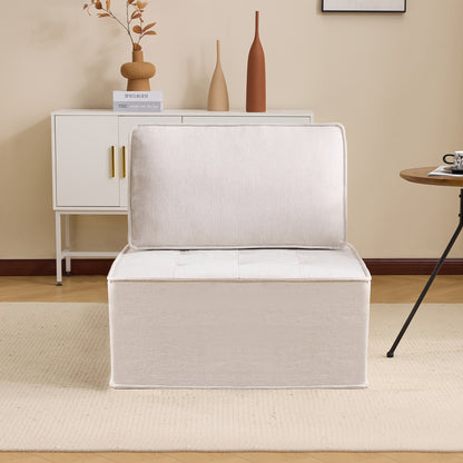 Single Sofa,  Seating Set, Living Room Armchair, Bean Bag Chair, Bedroom Sofa, Guest Room Sofa, Beige