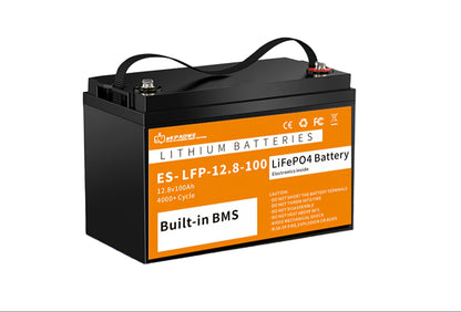 Lithium Accu – LiFePO4 Accu – 12V Accu – Batterij – Energieopslag – 100Ah Capaciteit – Ingebouwd BMS – Onderhoudsvrij & Snelladen