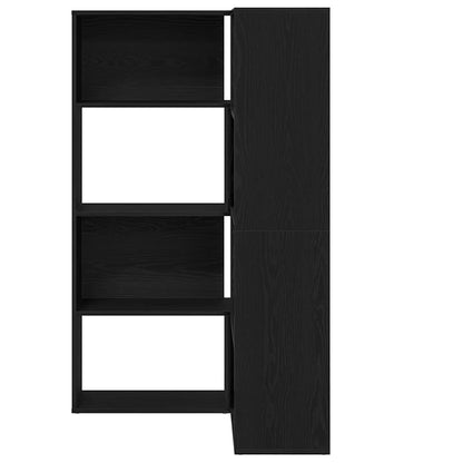 Boekenkast – Boekplank – Kasten – Opbergmeubel – Zwarte Eikenlook – Set Van 2 – 5 Ruime Planken – Modern Design Met Matte Afwerking