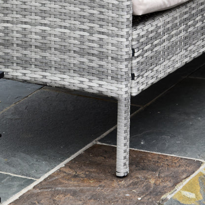 Tuinmeubelset – Loungeset – Zitgroep – Loungeset Met Tafel – 5-delig – Weerbestendig – Aluminium Frame Met Glasplaat