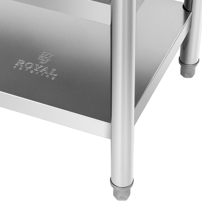 RVS Werktafel – Werkbank – Inpaktafel – Keukentafel – Werkblad – 150x70 cm – Roestvrij Staal – Verstelbare Poten – 3 Niveaus – 600 kg Draagvermogen