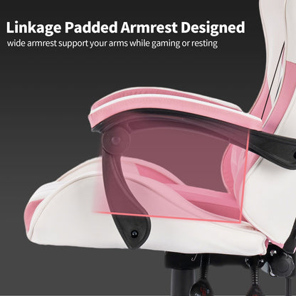 Gamingstoel – Gamestoel – Gaming Chair – Game Stoel – Bureaustoel – Ergonomisch Ontwerp – Verstelbare Hoogte & Kantelfunctie – Rood/Zwart