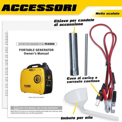 Bouwgenerator – Stroomgenerator – Aggregaat – Noodstroom – Inverter Generator – 2000 Watt – Geluidsarm en Lichtgewicht