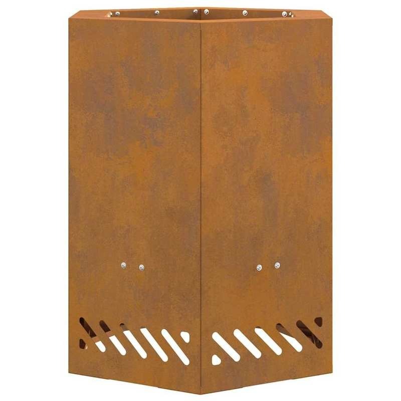 38x38x51cm Brown Fire Pit Home Patio Small Fire Stove for Terrace Leisure and Relaxation Garden Daily Use, Patio Heating, Outdoor Fireplace, Compact Design, Stylish Fireplace, Weatherresistant Material, Highquality Finish, Po