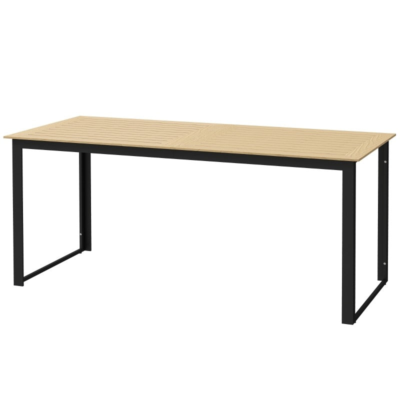 Tuintafel – Buitentafel – Balkon Tafel – Terrastafel – Tuinmeubel – Verstelbare Hoogte – Weerbestendig IJzeren Frame – 175x78 cm – 6 Persoons