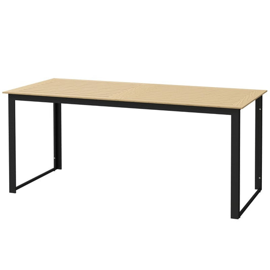 Tuintafel – Buitentafel – Balkon Tafel – Terrastafel – Tuinmeubel – Verstelbare Hoogte – Weerbestendig IJzeren Frame – 175x78 cm – 6 Persoons